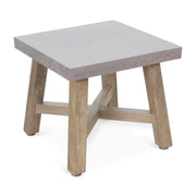 24" Square Concrete Faux/Salvage Lumber DLX End Table - The Great Escape
