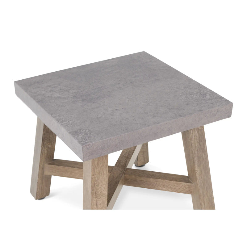 24" Square Concrete Faux/Salvage Lumber DLX End Table - The Great Escape