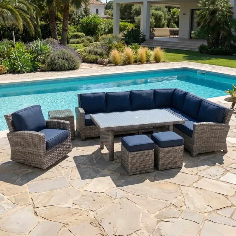 Woodridge 9 Piece Sectional Group Spectrum Indigo - The Great Escape
