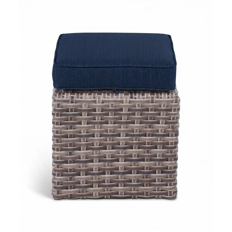 Woodridge Cube Ottoman Spectrum Indigo - The Great Escape