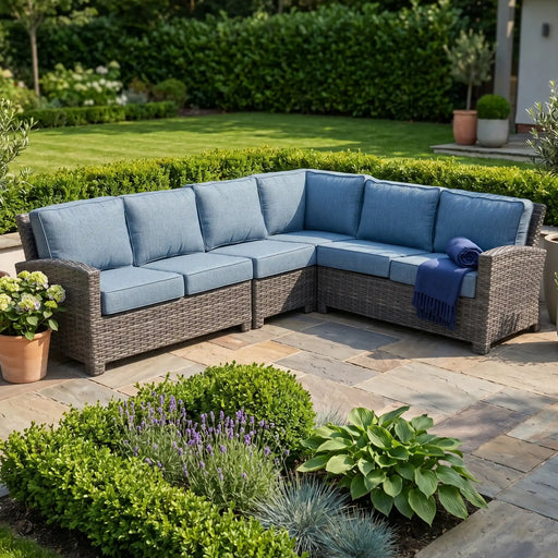 Woodridge 4 Piece Sectional Group Spectrum Denim - The Great Escape