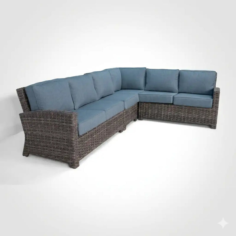 Woodridge 4 Piece Sectional Group Spectrum Denim - The Great Escape