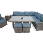 Woodridge 9 Piece Sectional Conversation Chat Group Spectrum Denim - The Great Escape