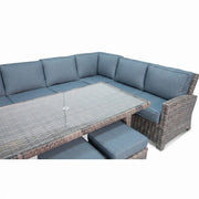 Woodridge 9 Piece Sectional Conversation Chat Group Spectrum Denim - The Great Escape