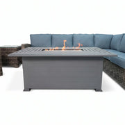 Woodridge 7 Piece Sectional Firepit Group Spectrum Denim - The Great Escape