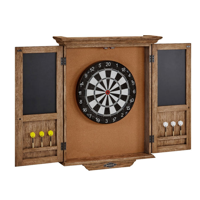 Picture of Dart Board Cabinet in Rustic Dark Brown