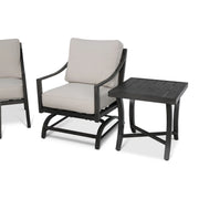 Drake Aluminum Woven 5 Piece Sofa Firepit Chat Group - The Great Escape