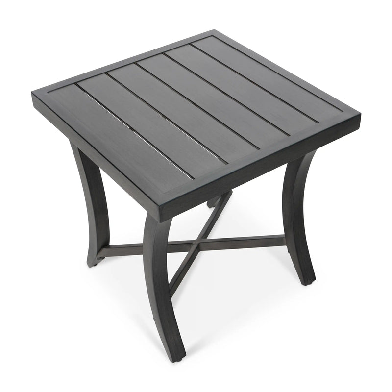 Drake Aluminum 24" Square Aluminum Slat End Table-  The Great Escape