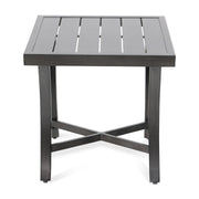 Drake Aluminum 24" Square Aluminum Slat End Table-  The Great Escape