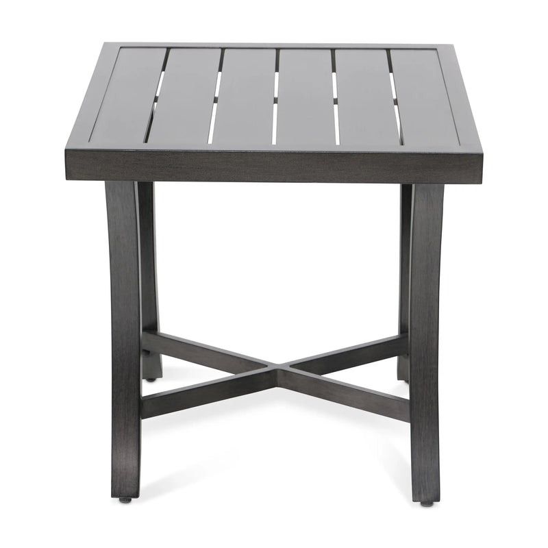 Drake Aluminum 24" Square Aluminum Slat End Table-  The Great Escape