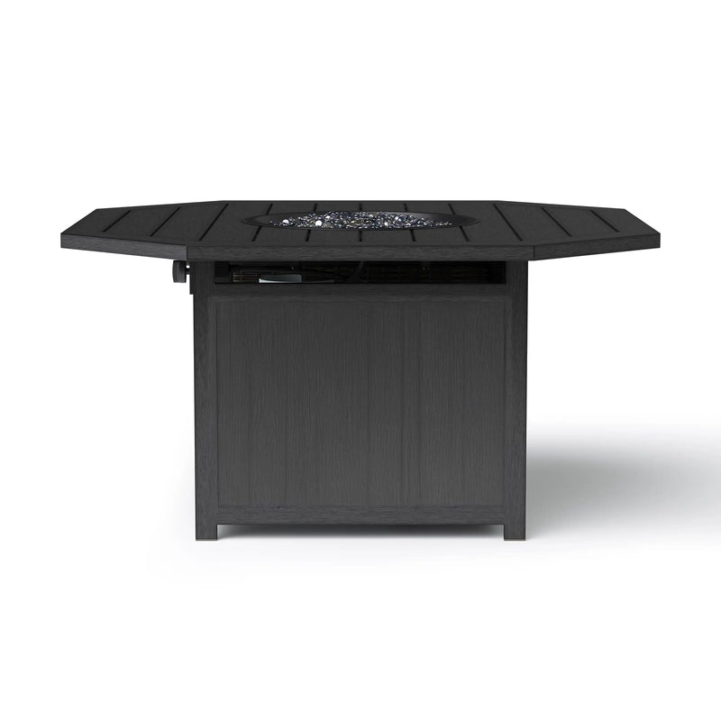 Drake 47" Hexagon Aluminum Slat Firepit - The Great Escape