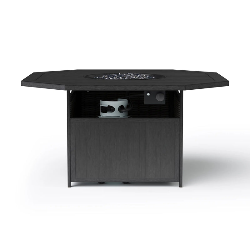 Drake 47" Hexagon Aluminum Slat Firepit - The Great Escape