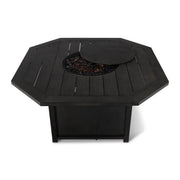 47" Hexagon Aluminum Slat Firepit - The Great Escape