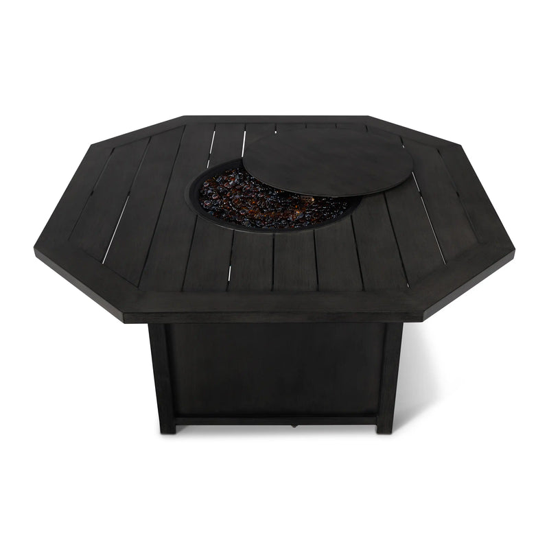 47" Hexagon Aluminum Slat Firepit - The Great Escape