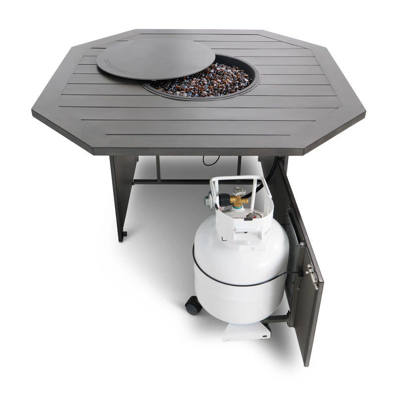 47" Hexagon Aluminum Slat Firepit - The Great Escape