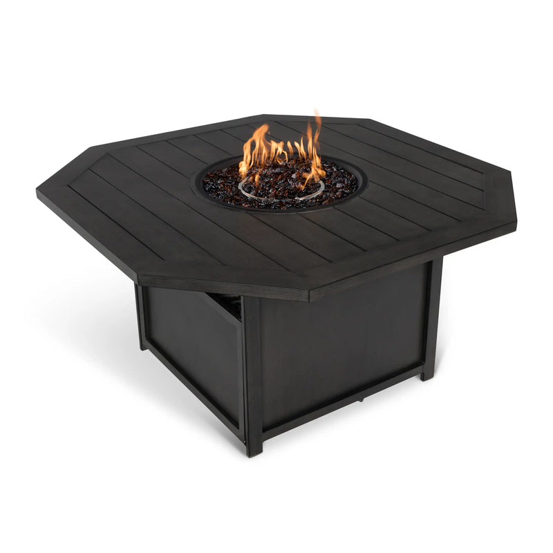 47" Hexagon Aluminum Slat Firepit - The Great Escape