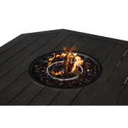 47" Hexagon Aluminum Slat Firepit - The Great Escape