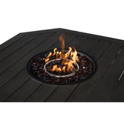 47" Hexagon Aluminum Slat Firepit - The Great Escape