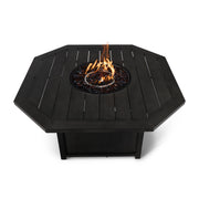 47" Hexagon Aluminum Slat Firepit - The Great Escape