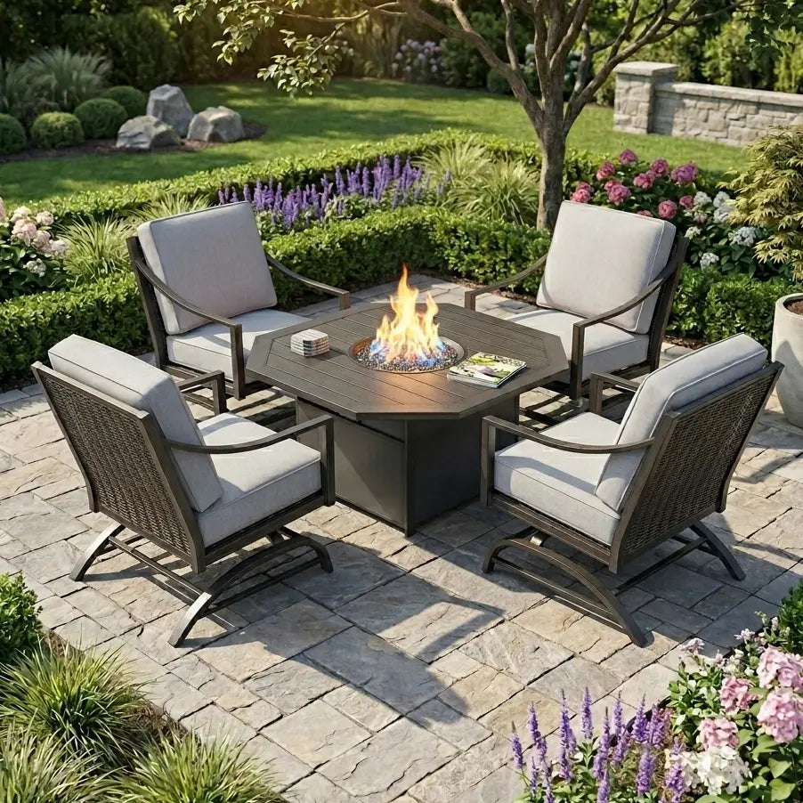 Drake 5 Piece Firepit Chat Group — The Great Escape