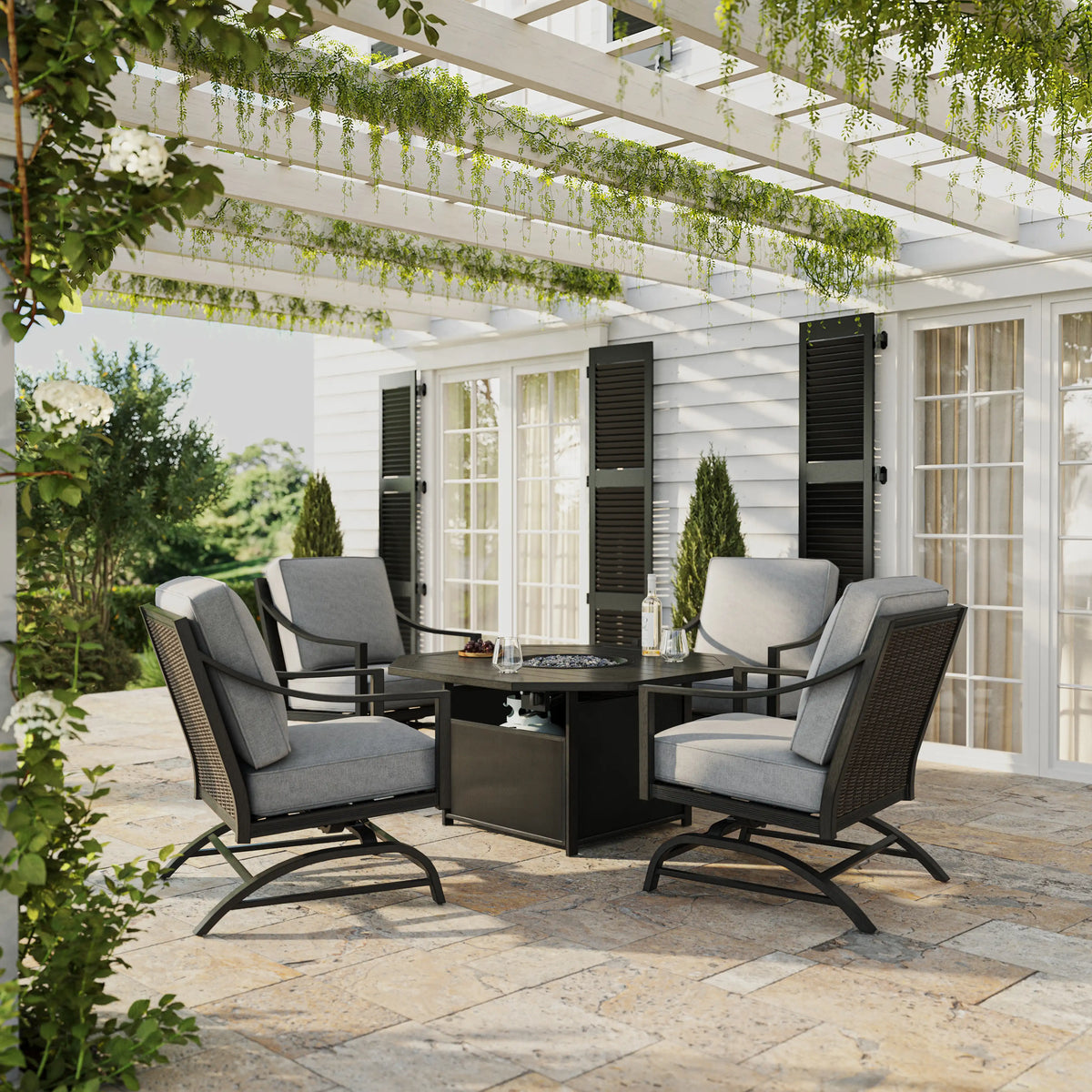 Drake 5 Piece Firepit Chat Group — The Great Escape