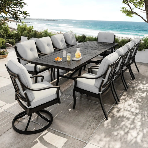 Estate 11 Piece Cushioned Dining Group - The Great Escape