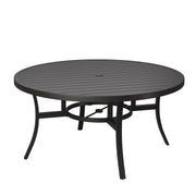 Drake 60" Round Aluminum Slat Dining Table - The Great Escape