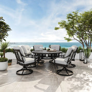 Estate 7 Piece Cushioned Dining Group - The Great Escape