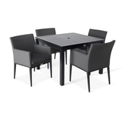 Capri 5 Piece Logan Graphite Dining Group - The Great Escape
