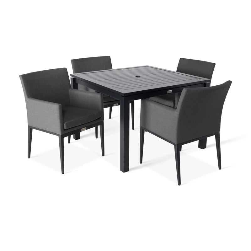 Capri 5 Piece Logan Graphite Dining Group - The Great Escape