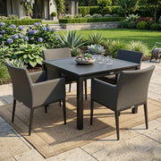Capri 5 Piece Logan Graphite Dining Group - The Great Escape