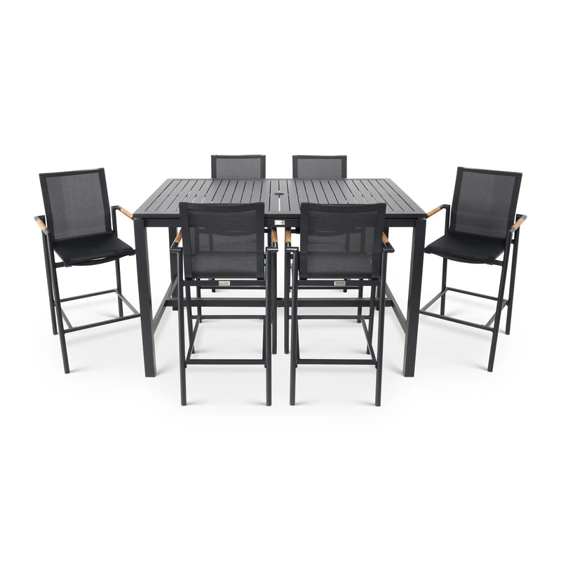 Capri Sling 7 Piece Bar Height Group - The Great Escape