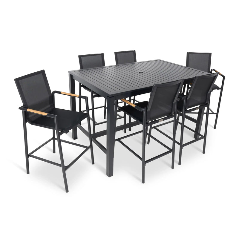 Capri Sling 7 Piece Bar Height Group - The Great Escape