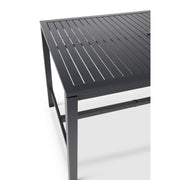Capri 42" x 66" Rectangle Aluminum Slat Bar Table - The Great Escape