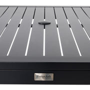 Capri 42" x 66" Rectangle Aluminum Slat Bar Table - The Great Escape