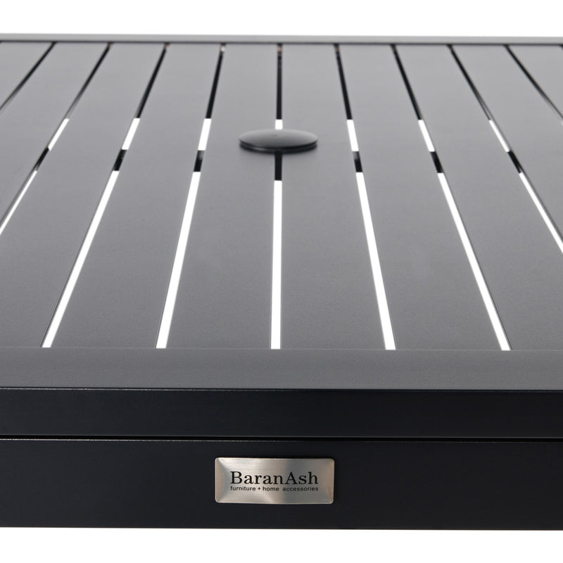 Capri 42" x 66" Rectangle Aluminum Slat Bar Table - The Great Escape