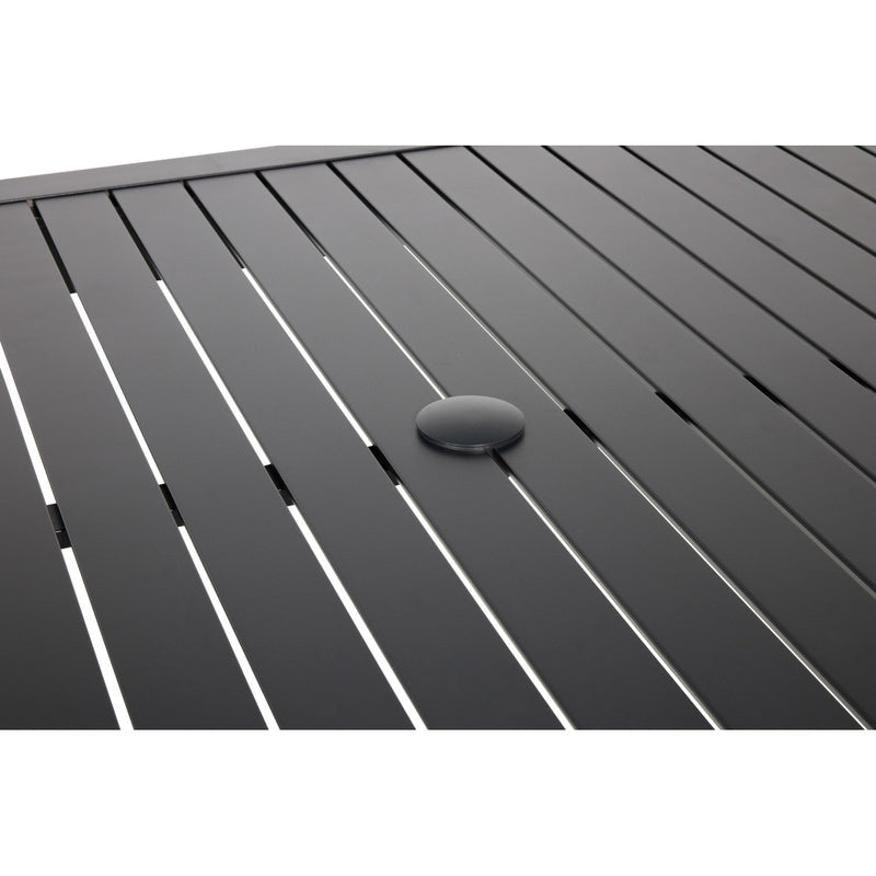 Capri 42" x 66" Rectangle Aluminum Slat Bar Table - The Great Escape