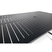 Capri 42" x 66" Rectangle Aluminum Slat Bar Table - The Great Escape