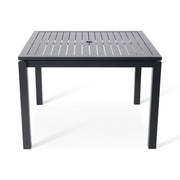 Capri 42" Square Aluminum Slat Dining Table - The Great Escape