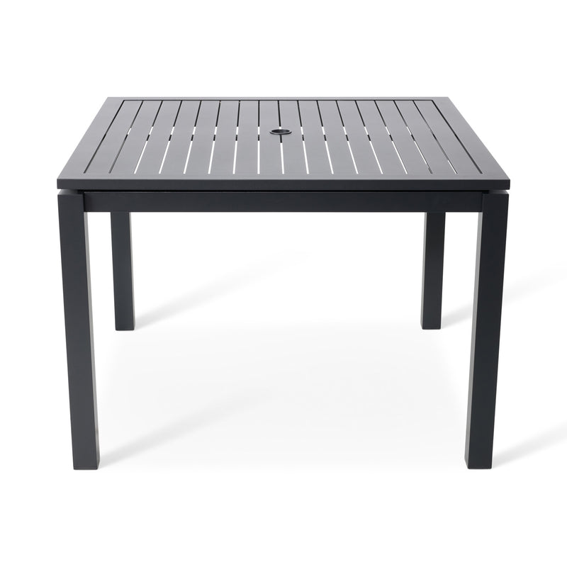 Capri 42" Square Aluminum Slat Dining Table - The Great Escape
