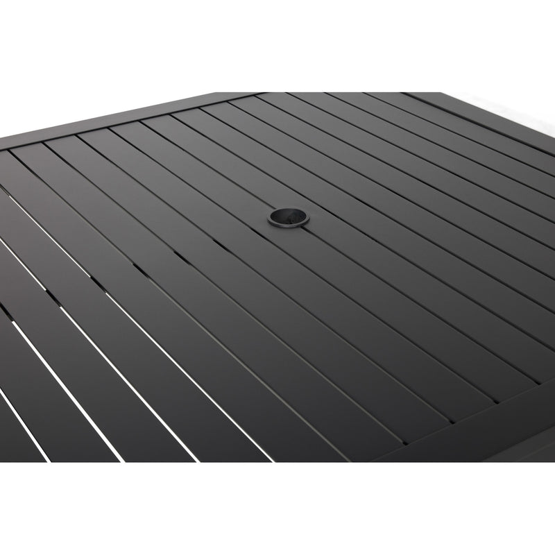 Capri 42" Square Aluminum Slat Dining Table - The Great Escape