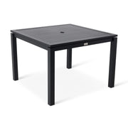 Capri 42" Square Aluminum Slat Dining Table - The Great Escape