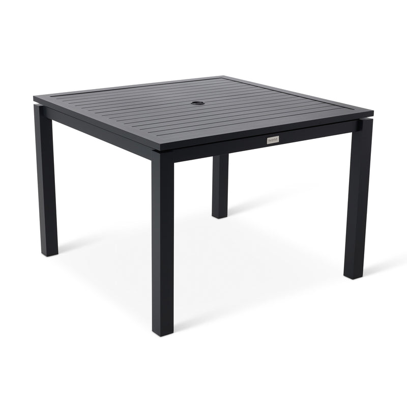 Capri 42" Square Aluminum Slat Dining Table - The Great Escape