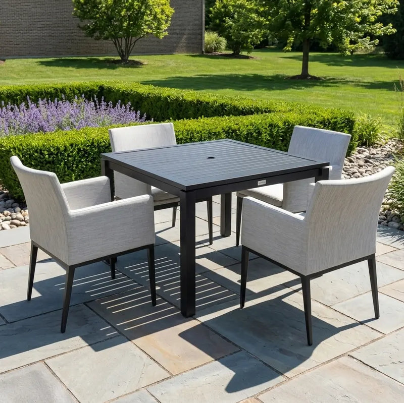 Mila 5 Piece Upholstered Dining Group - The Great Escape