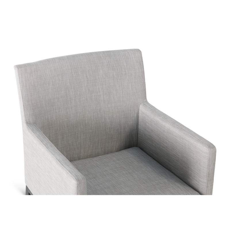 Mila Grey Upholstered Sling Cushioned Dining Chair - The Great Escape