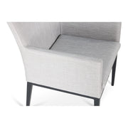 Mila Grey Upholstered Sling Cushioned Dining Chair - The Great Escape