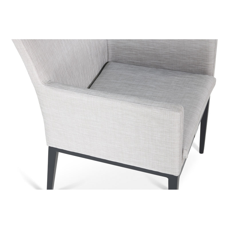 Mila Grey Upholstered Sling Cushioned Dining Chair - The Great Escape
