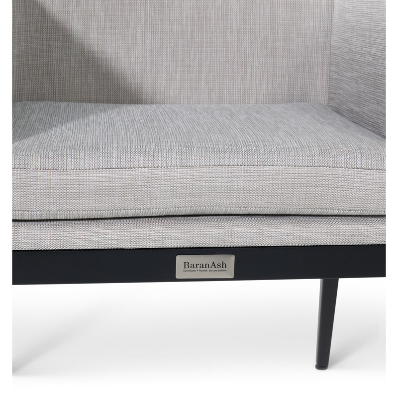 Mila Grey Upholstered Sling Cushioned Dining Chair - The Great Escape