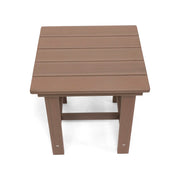 Aruba 24" Square Rustic Brown Poly Lumber Side Table - The Great Escape