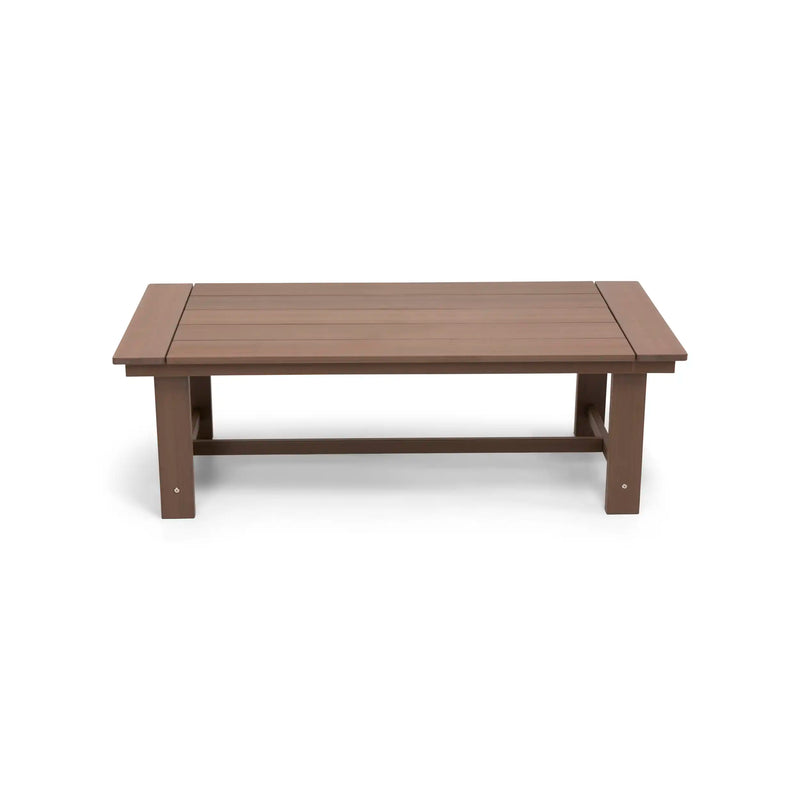 Aruba 24"x48" Rectangle Rustic Brown Poly Lumber Coffee Table - The Great Escape